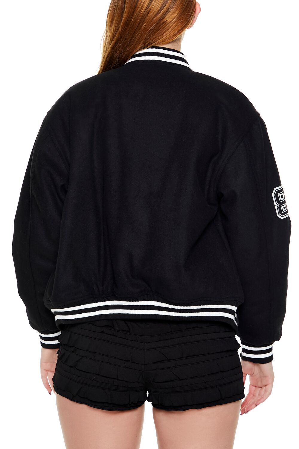 Varsity Letterman Bomber Jacket-Feelings Star