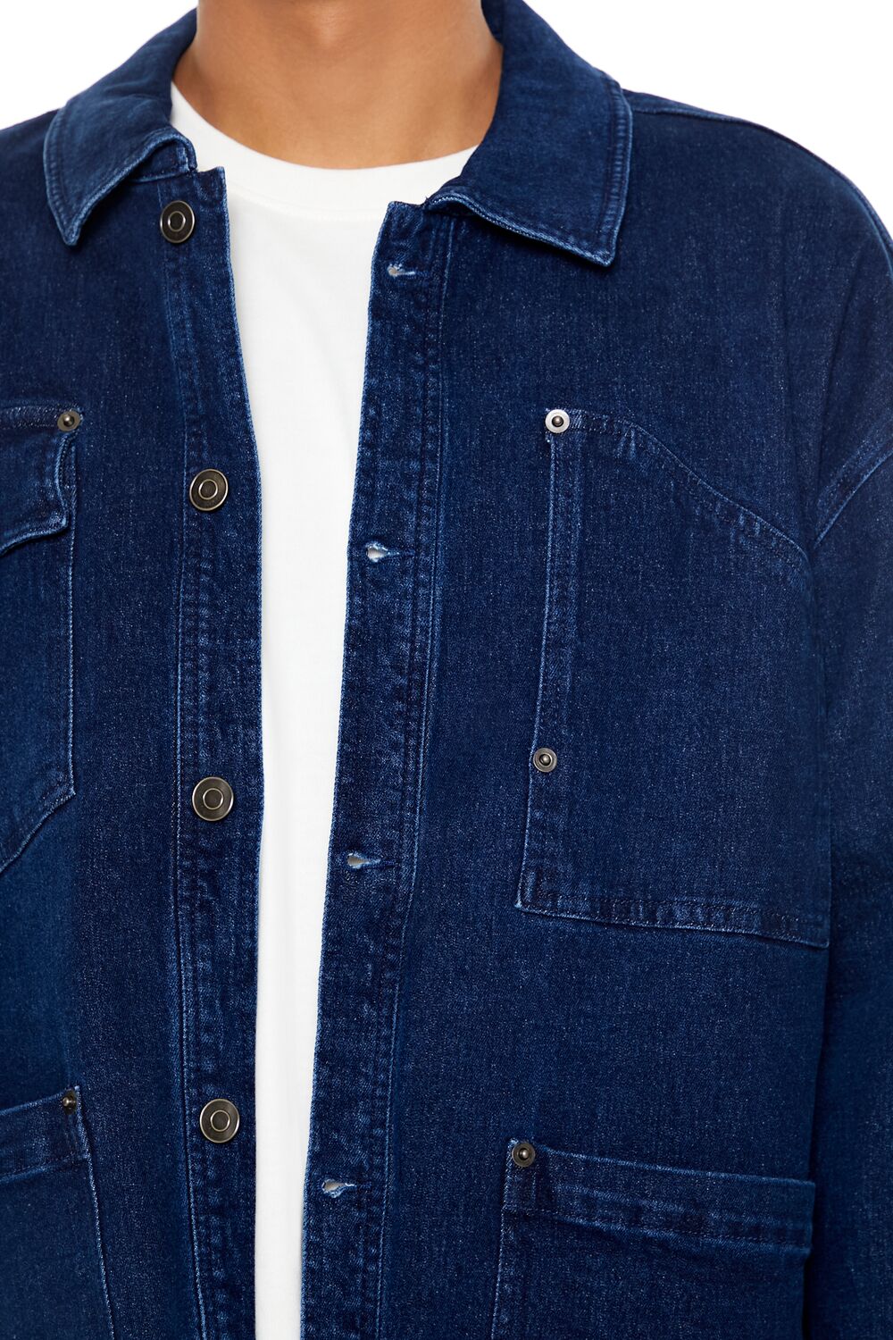 Denim Drop-Sleeve Shacket