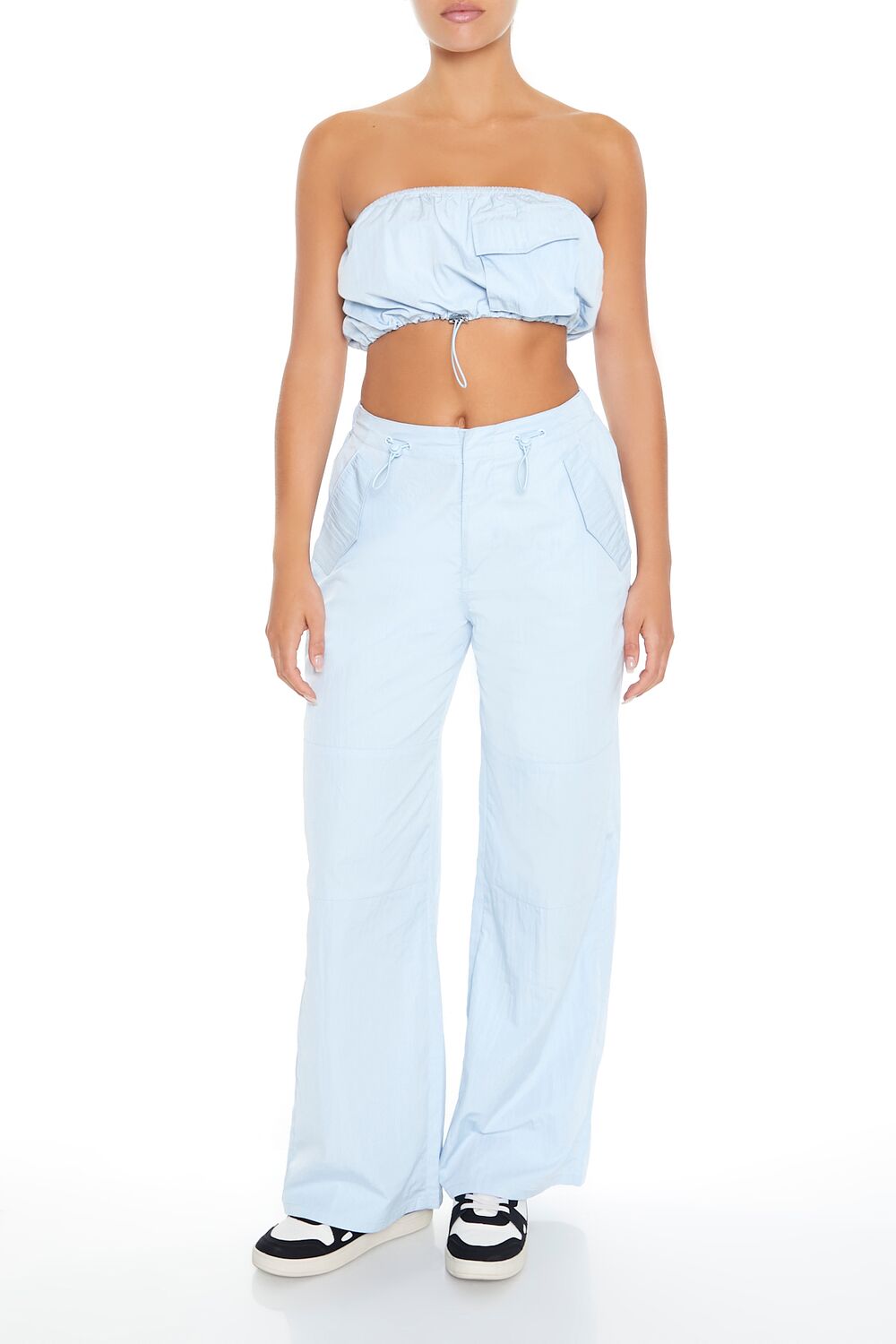 Cargo Tube Crop Top-Feelings Star