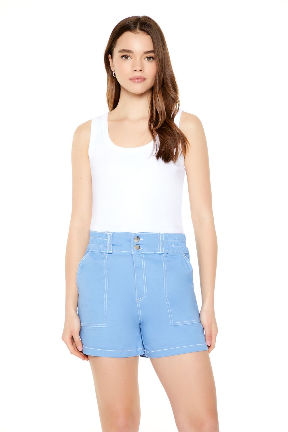 Twill Trouser Shorts-Feelings Star