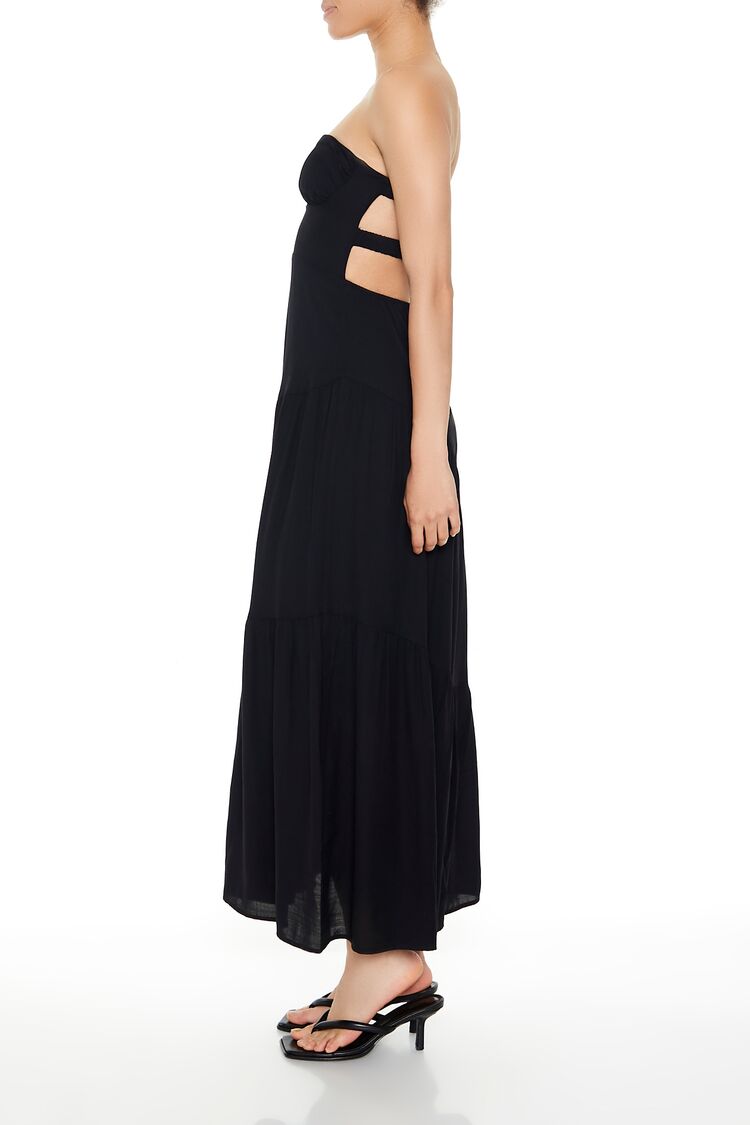 Strapless Asymmetrical Maxi Dress-Feelings Star