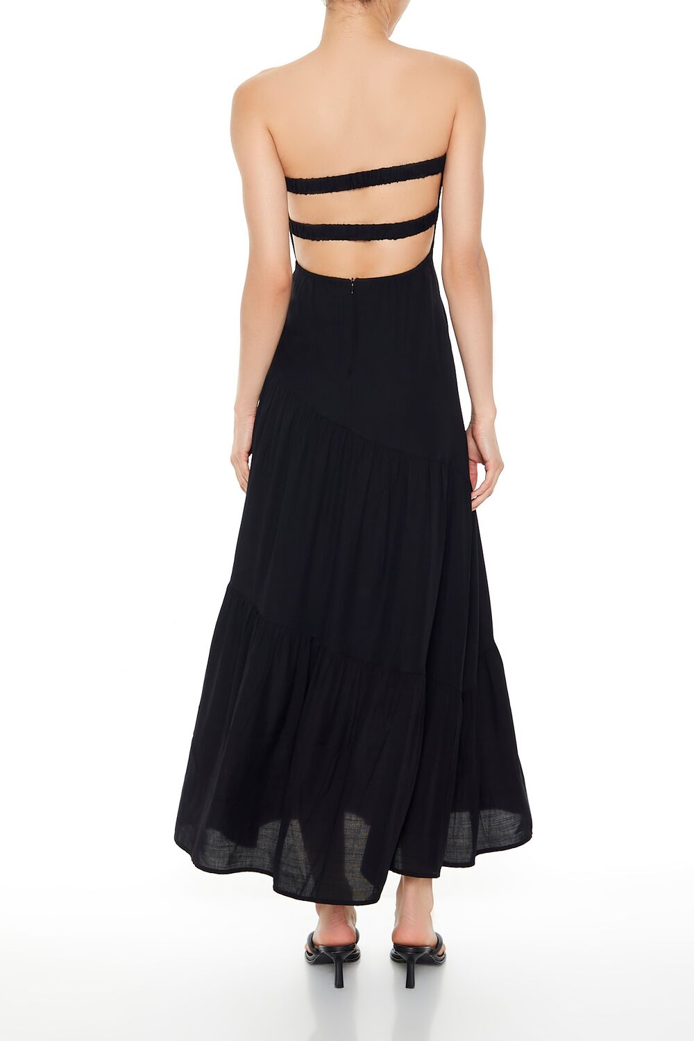 Strapless Asymmetrical Maxi Dress-Feelings Star
