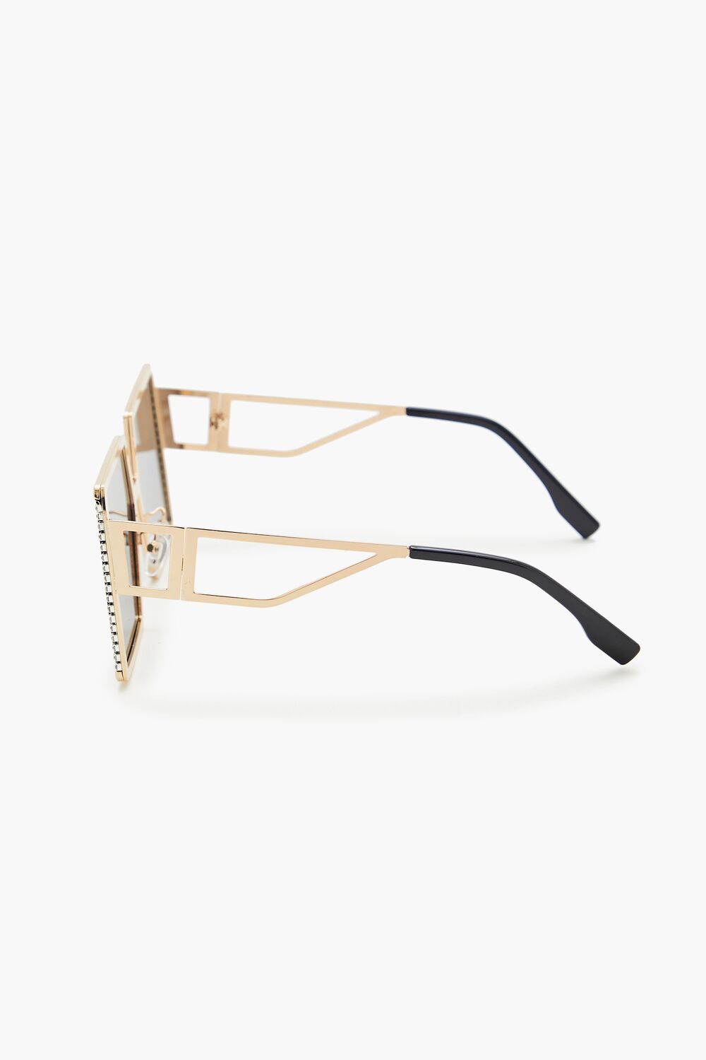 Rhinestone Square Frame Sunglasses-Feelings Star