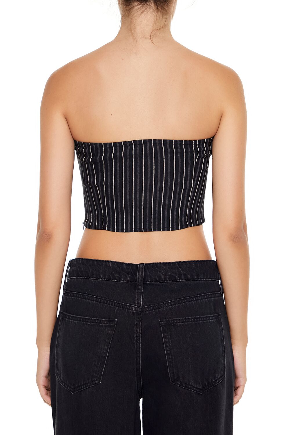 Striped Bow Tube Top-Feelings Star