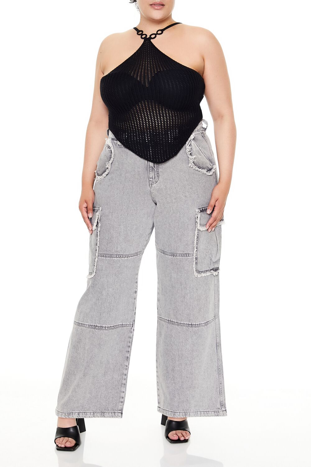 Plus Size O-Ring Sweater-Knit Cami-Feelings Star