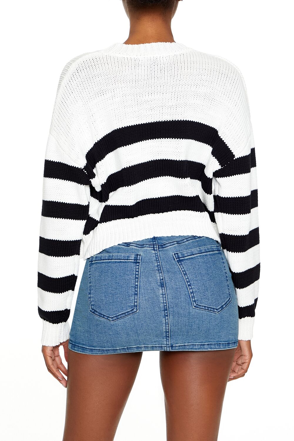 Striped Drop-Sleeve Sweater-Feelings Star
