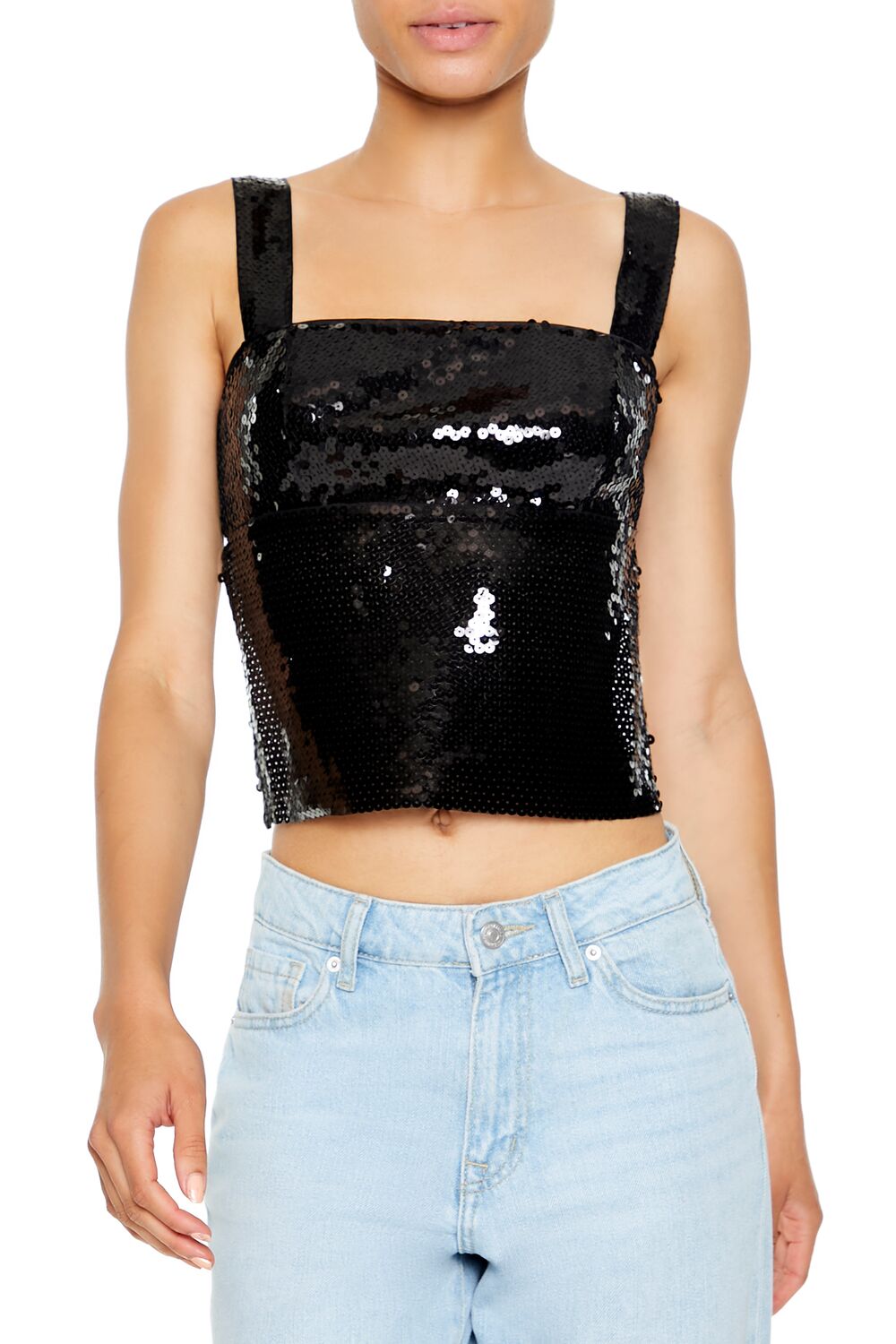 Tie-Back Sequin Top-Feelings Star