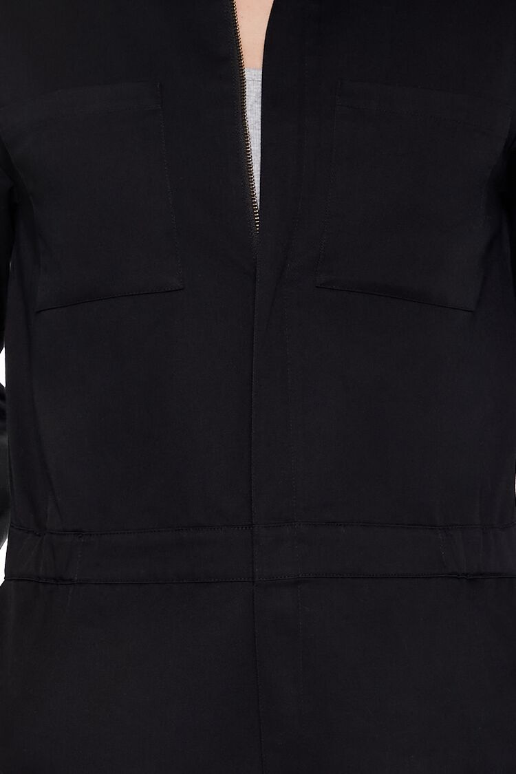 Straight-Leg Zip-Up Coveralls-Feelings Star