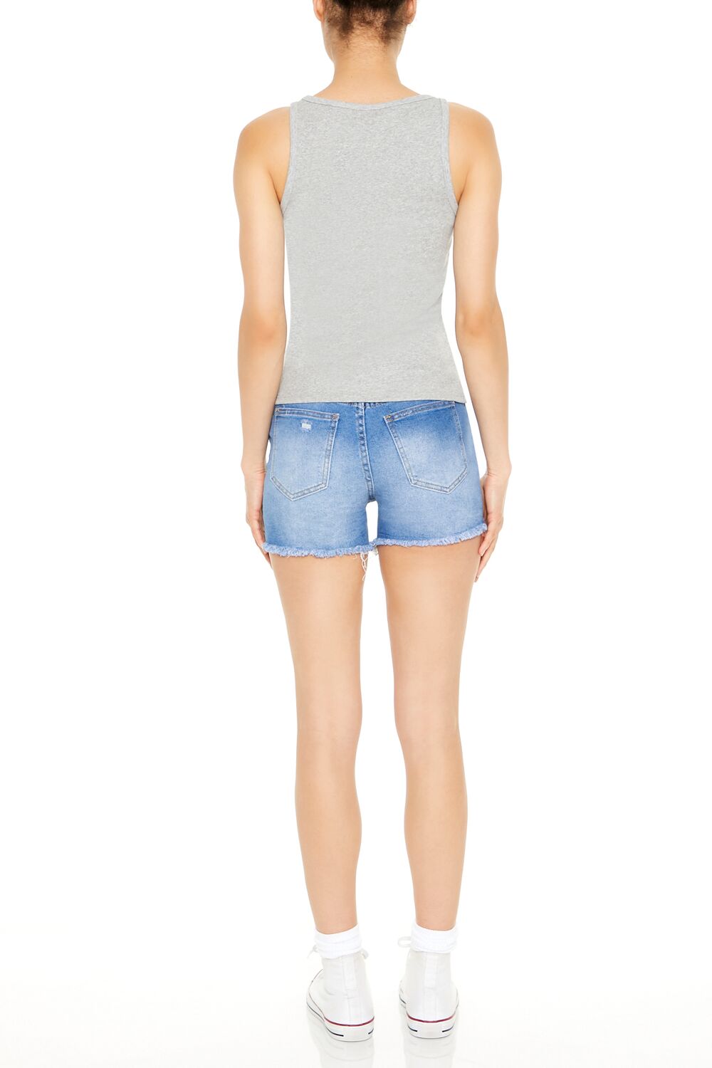 Buttoned Denim Shorts-Feelings Star