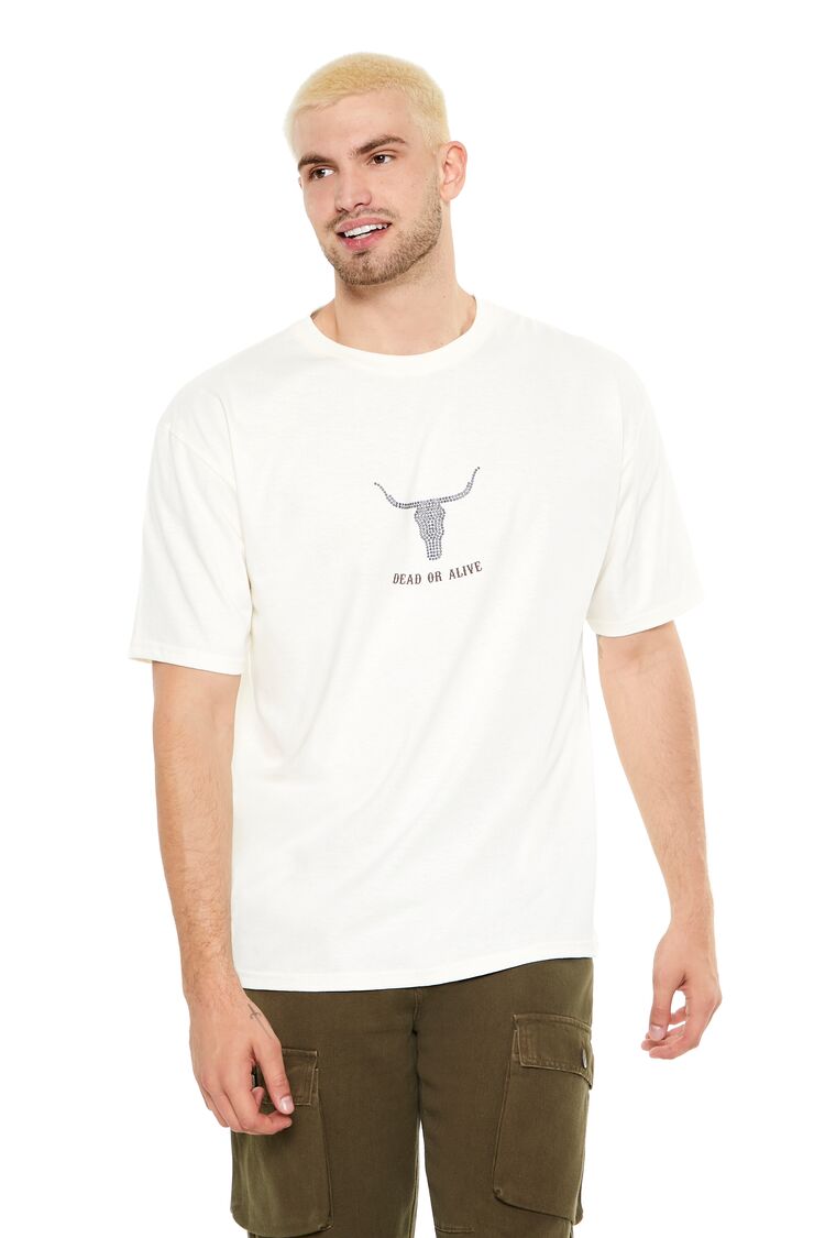 Studded Dead Or Alive Graphic Tee-Feelings Star