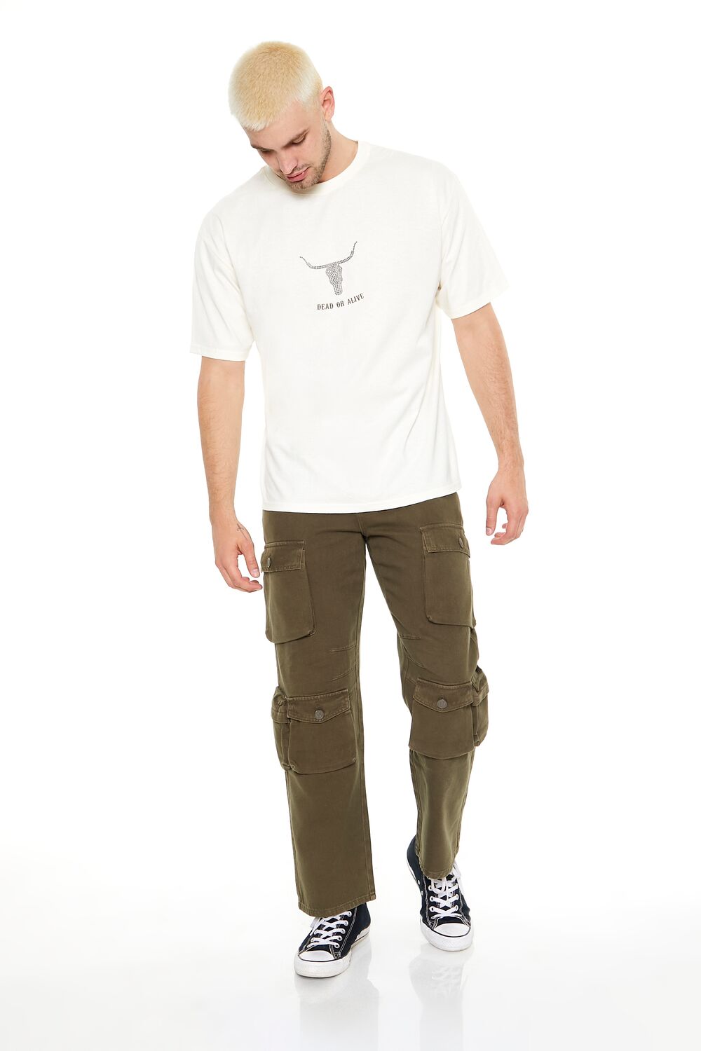 Studded Dead Or Alive Graphic Tee-Feelings Star