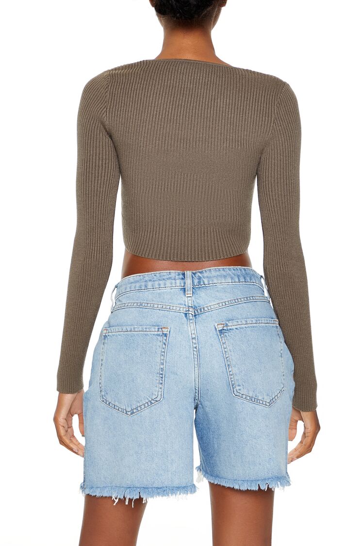 Twisted Sweater-Knit Crop Top-Feelings Star