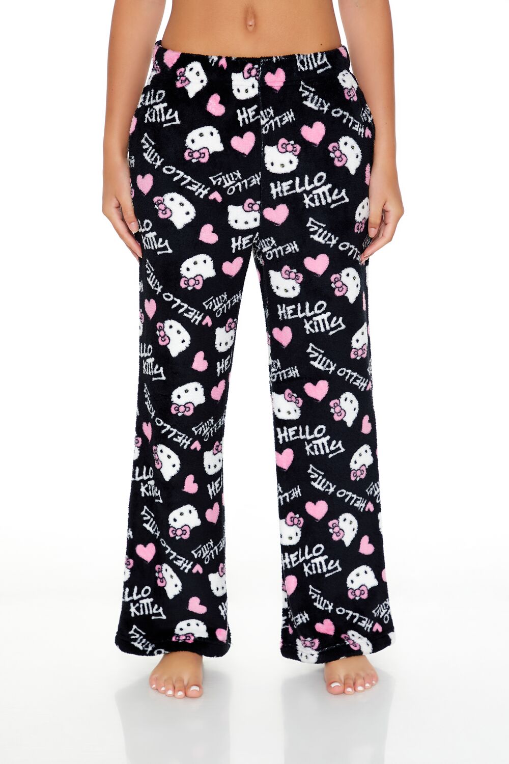Fleece Hello Kitty Pajama Pants-Feelings Star
