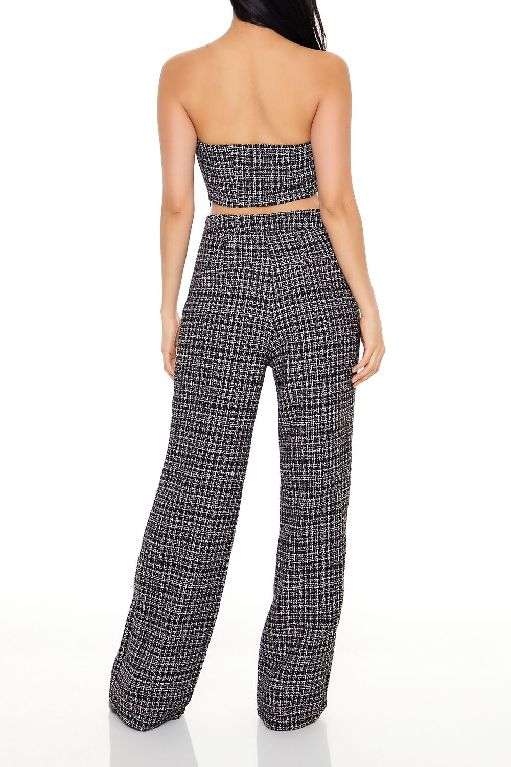 Tweed Tube Top & Pants Set-Feelings Star