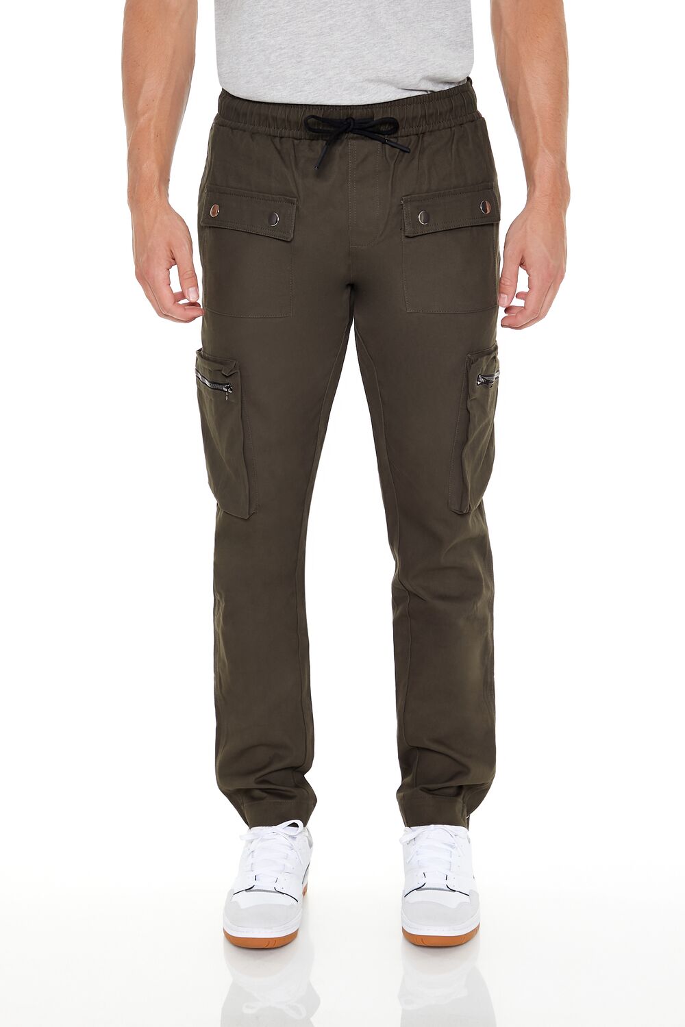 Cargo Drawstring Joggers-Feelings Star