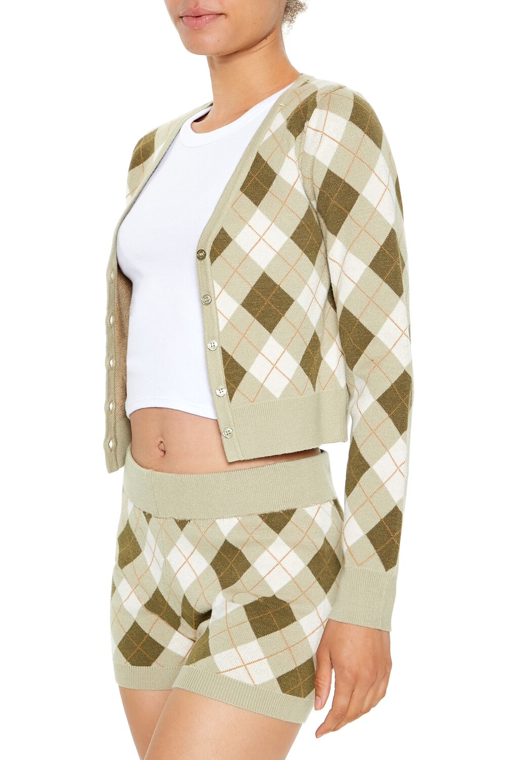 Argyle Cardigan Sweater-Feelings Star