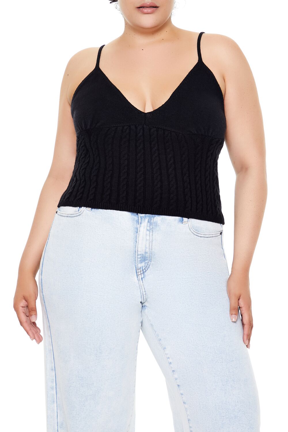 Plus Size Sweater-Knit Cami-Feelings Star