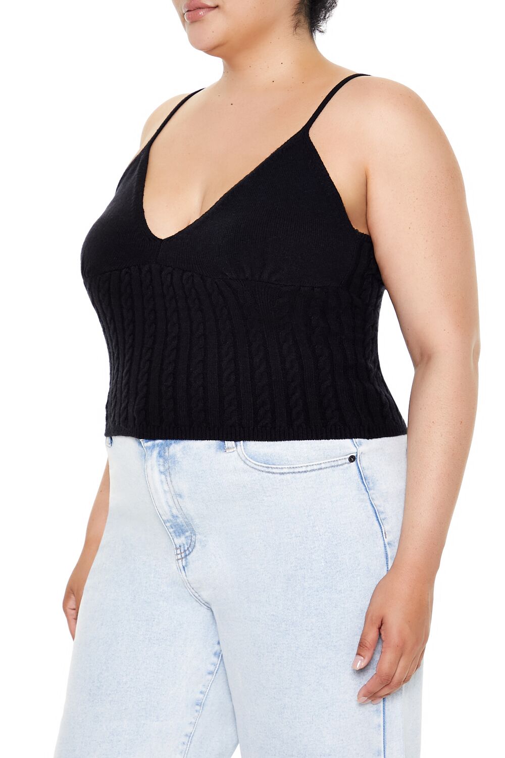 Plus Size Sweater-Knit Cami-Feelings Star