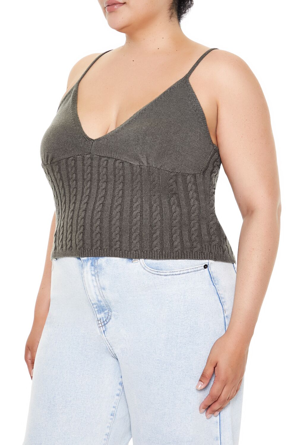 Plus Size Sweater-Knit Cami-Feelings Star