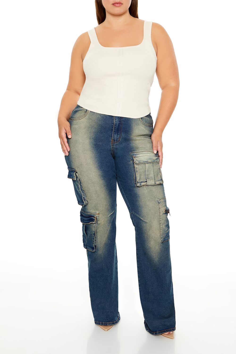 Plus Size Sweater-Knit Tank Top-Feelings Star