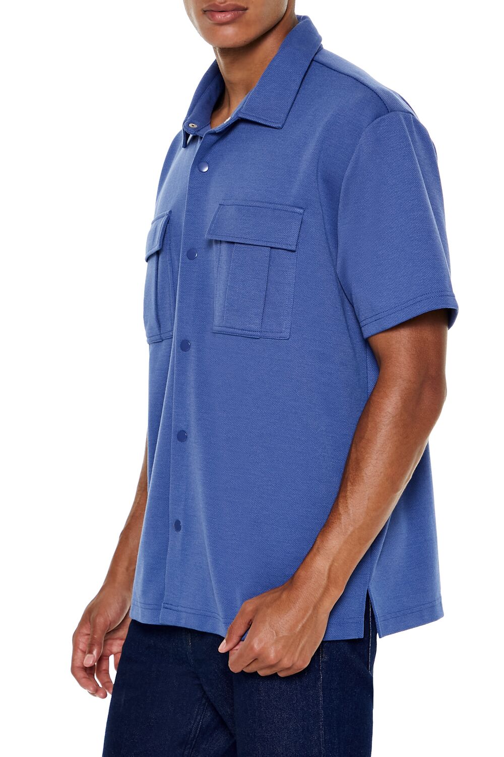 Two-Pocket Button-Front Shirt-Feelings Star