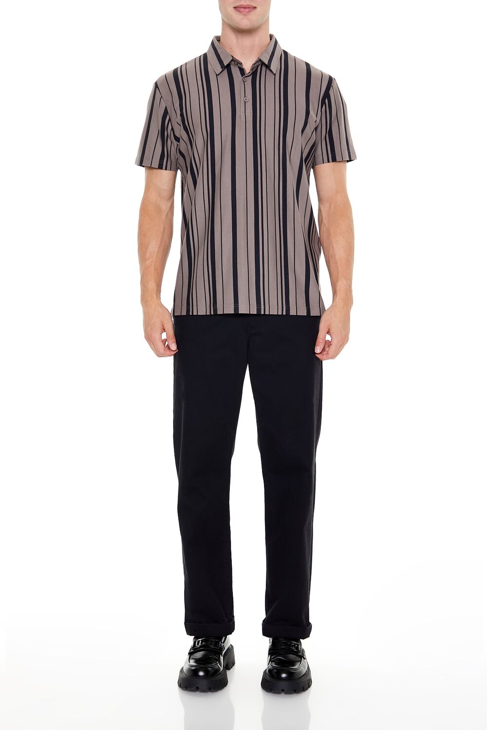 Striped Polo Shirt-Feelings Star