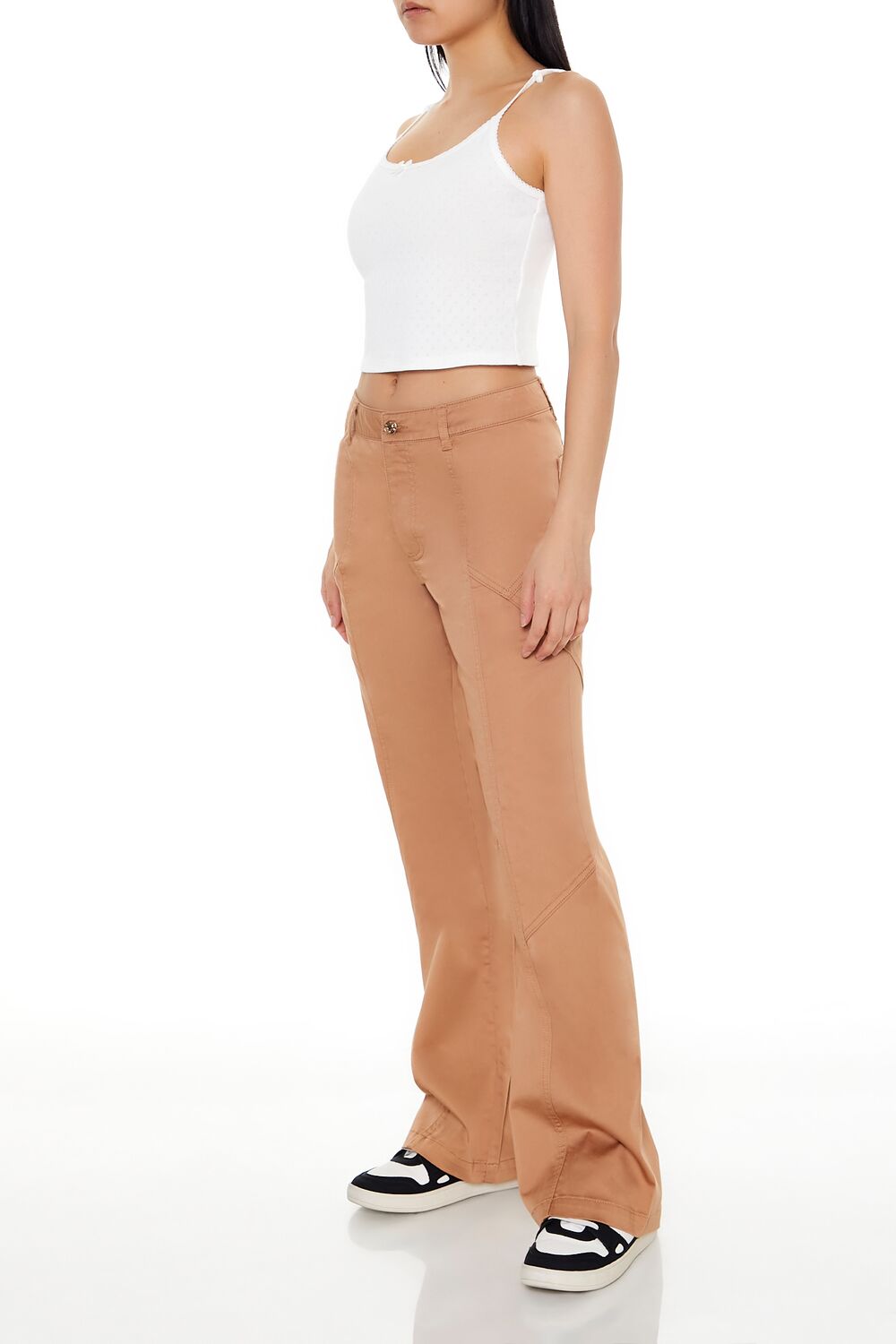 Straight-Leg Mid-Rise Pants-Feelings Star