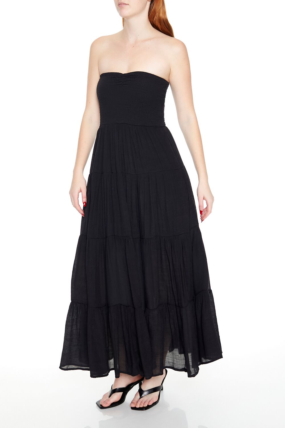 Tiered Strapless Maxi Dress-Feelings Star