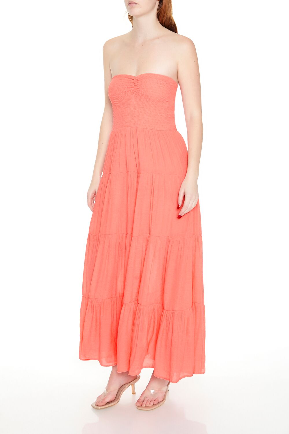 Tiered Strapless Maxi Dress-Feelings Star