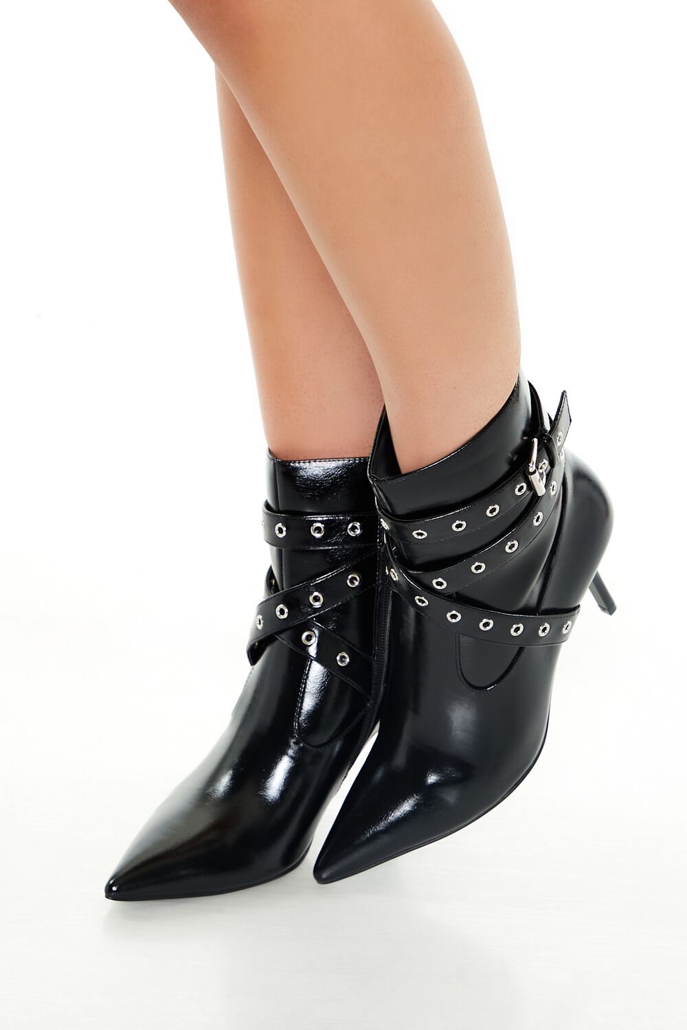 Buckled Pointed-Toe Booties-Feelings Star