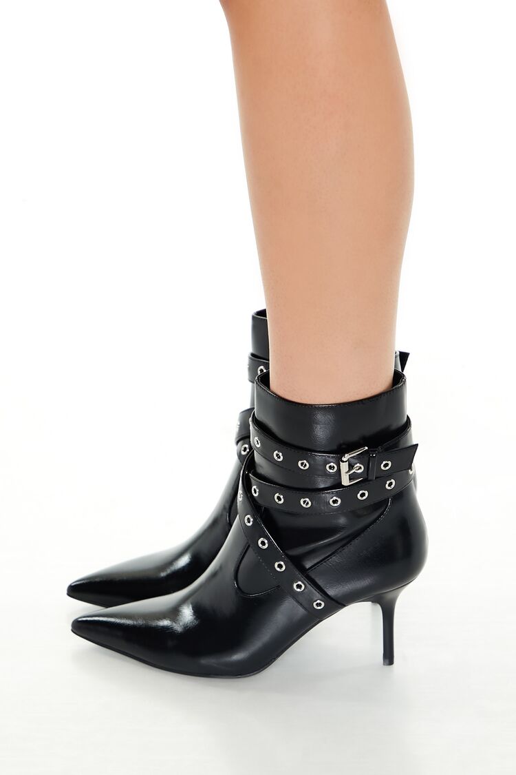 Buckled Pointed-Toe Booties-Feelings Star
