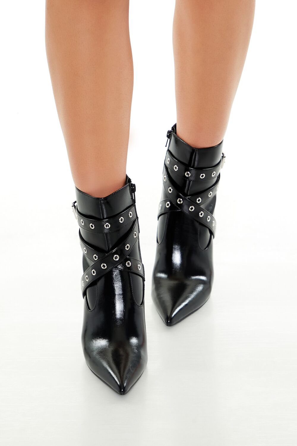 Buckled Pointed-Toe Booties-Feelings Star