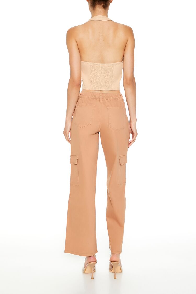 Twill Low-Rise Cargo Pants-Feelings Star