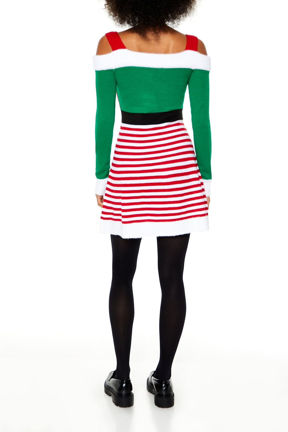 Striped Elf Mini Dress-Feelings Star