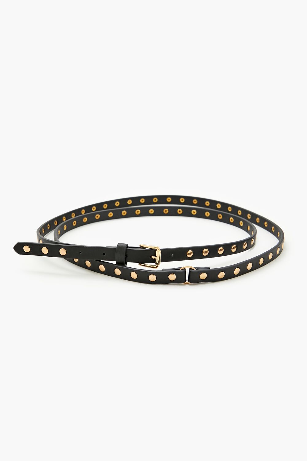 Thin Studded Faux Leather Belt-Feelings Star