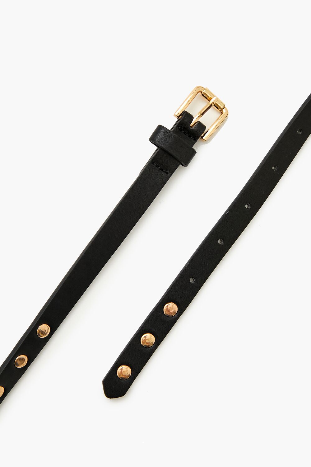 Thin Studded Faux Leather Belt-Feelings Star