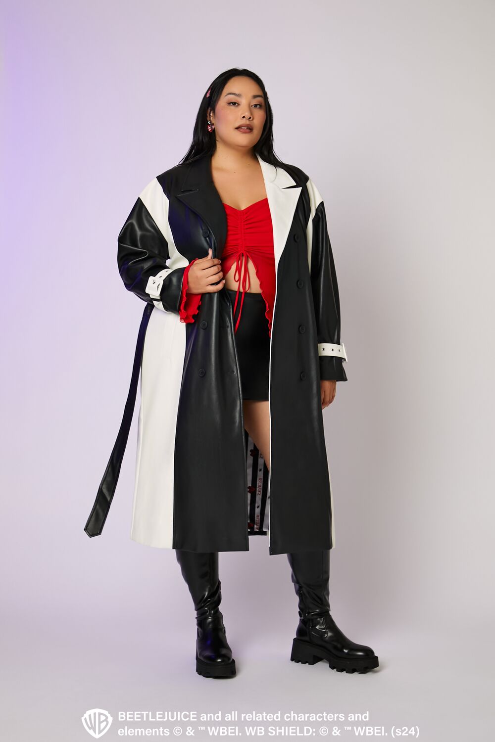 Plus Size Beetlejuice Beetlejuice Trench Coat-Feelings Star