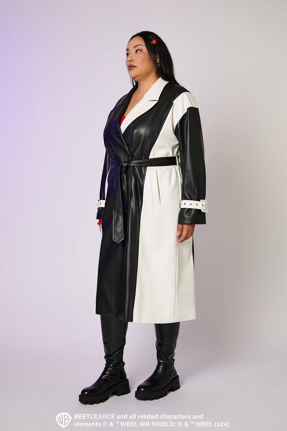Plus Size Beetlejuice Beetlejuice Trench Coat-Feelings Star