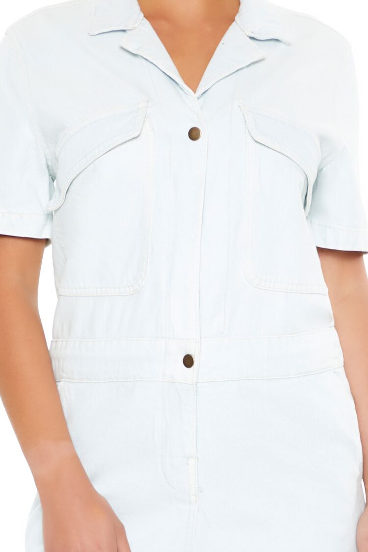 Button-Front Denim Jumpsuit-Feelings Star