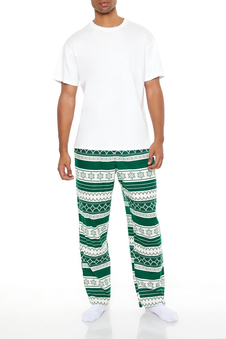 Flannel Fair Isle Pajama Pants-Feelings Star