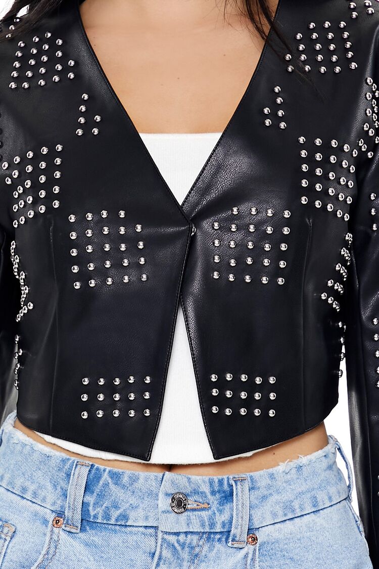 Studded Checkered Jacket-Feelings Star