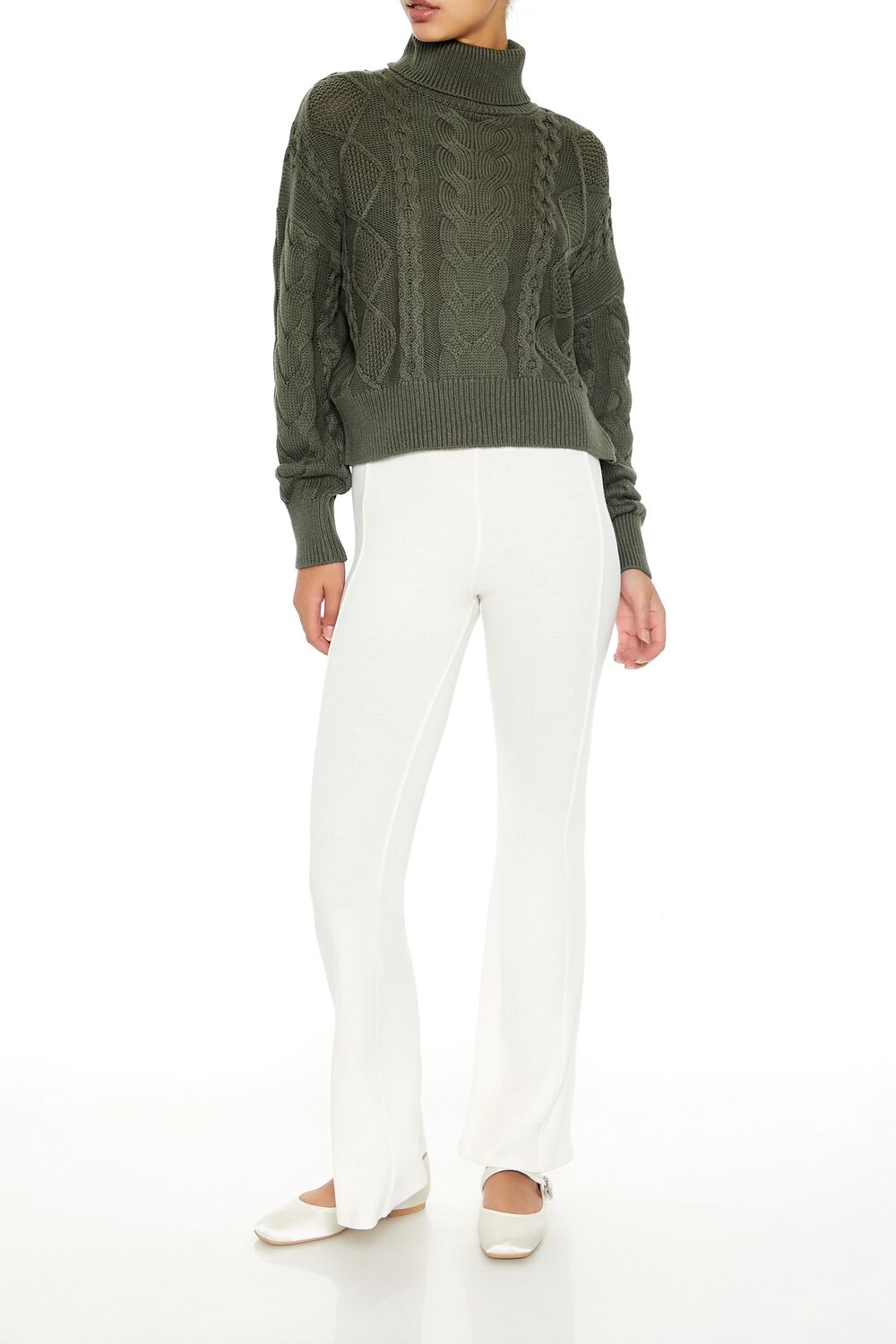 Cable Knit Turtleneck Sweater-Feelings Star