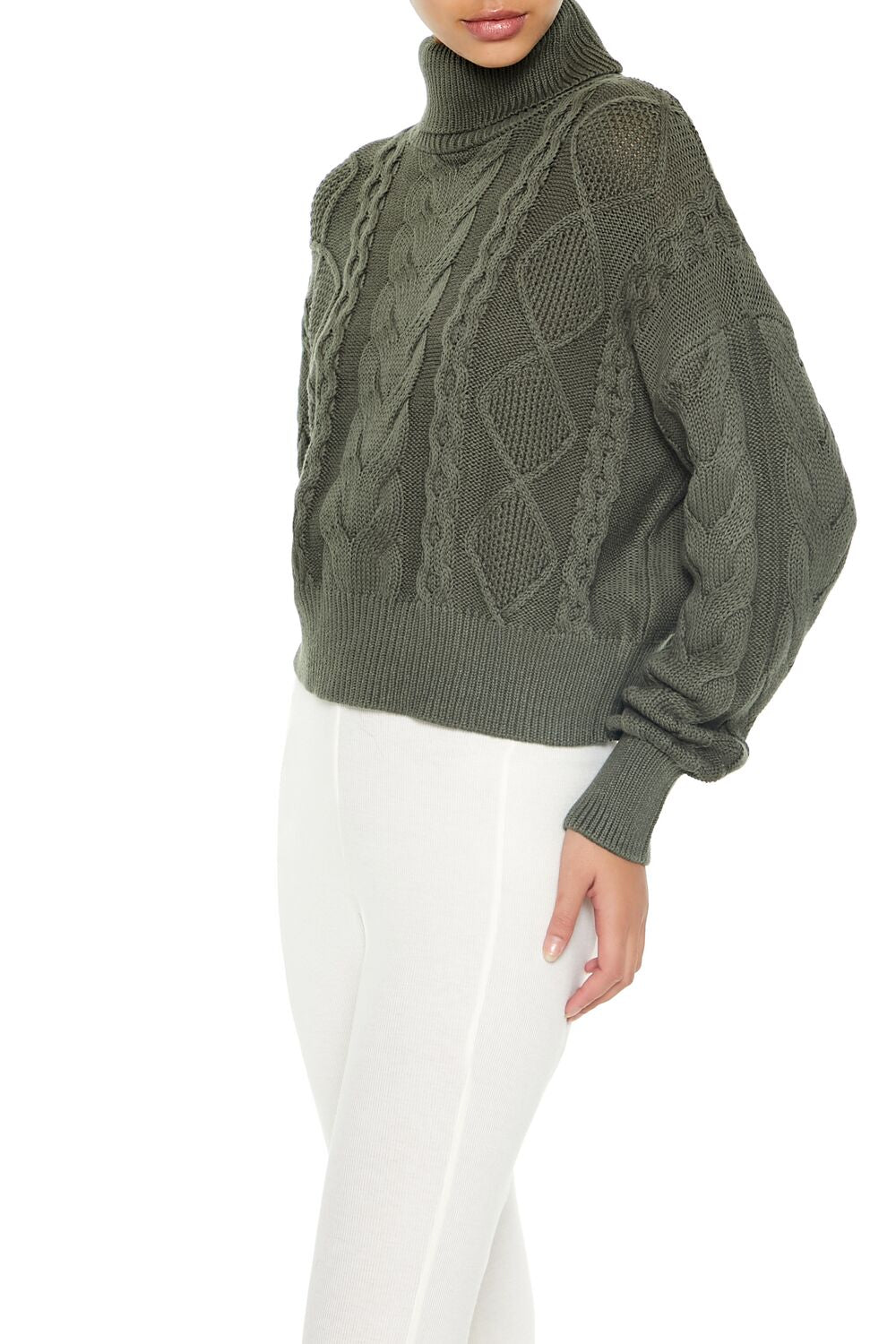 Cable Knit Turtleneck Sweater-Feelings Star