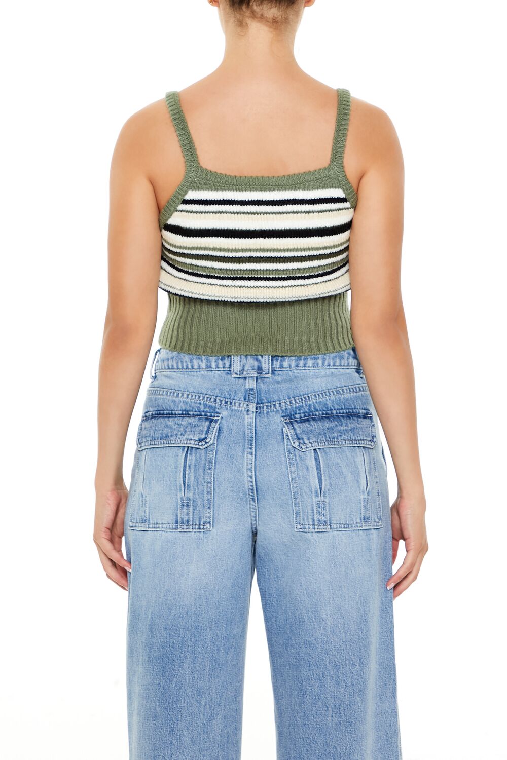 Striped Sweater-Knit Cami-Feelings Star