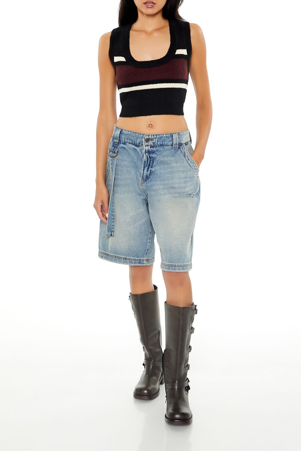 Striped Sweater Vest-Feelings Star