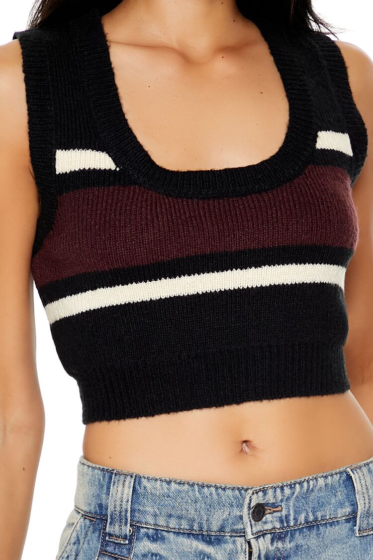 Striped Sweater Vest-Feelings Star