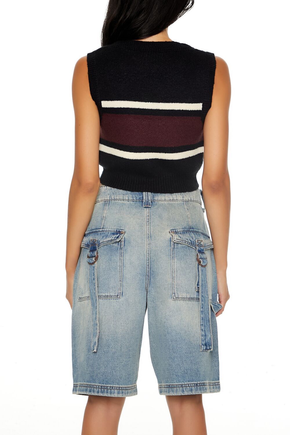 Striped Sweater Vest-Feelings Star