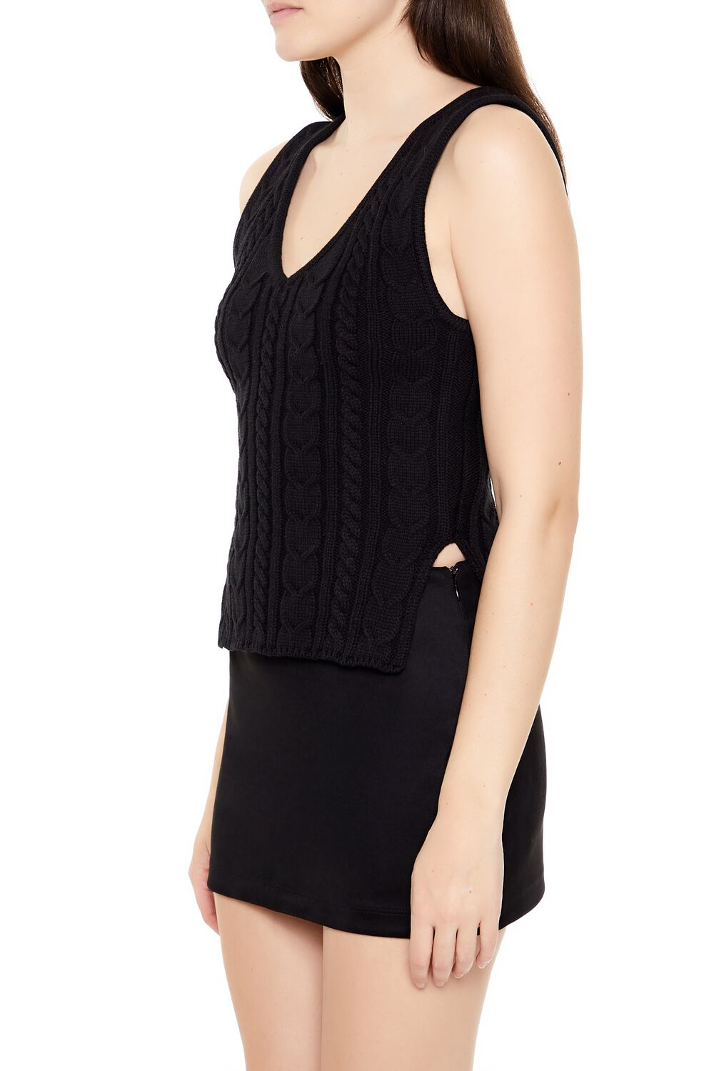 Cable Sweater-Knit Tank Top-Feelings Star