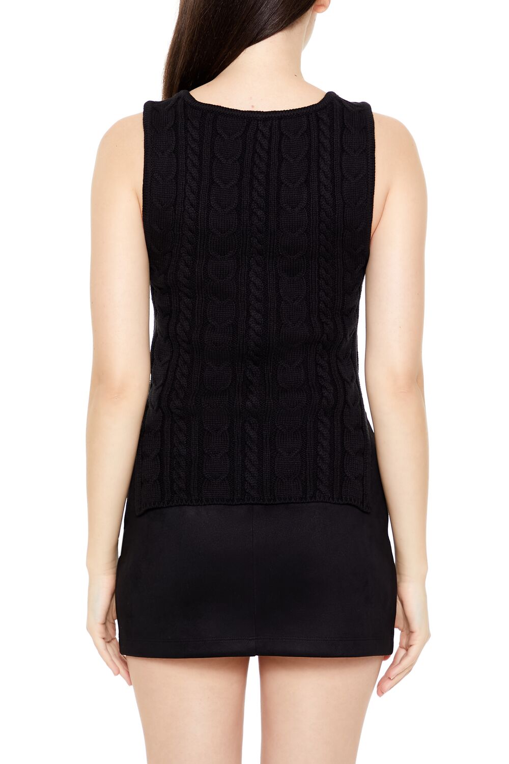 Cable Sweater-Knit Tank Top-Feelings Star