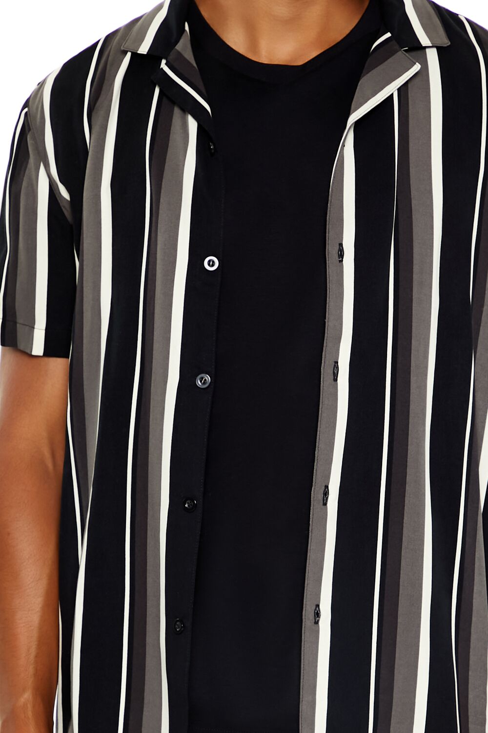 Striped Rayon Shirt-Feelings Star